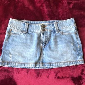 Hollister jean skirt